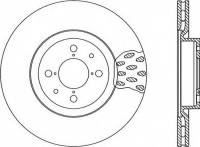 OPEN PARTS bda101620 -  Тормозной диск